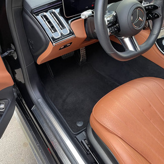 Ворсовые коврики на Mercedes S (W223, V223) 2020 - 2025 в Владивостоке